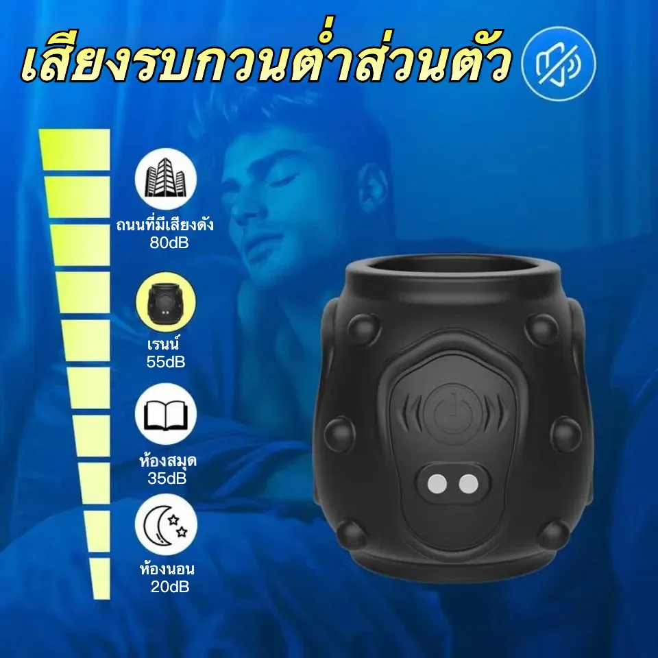 ห่วงชะลอการหลั่ง ห่วงรัดโคน ระบบสั่น 10 ระดับ กระตุ้นหลายจุด