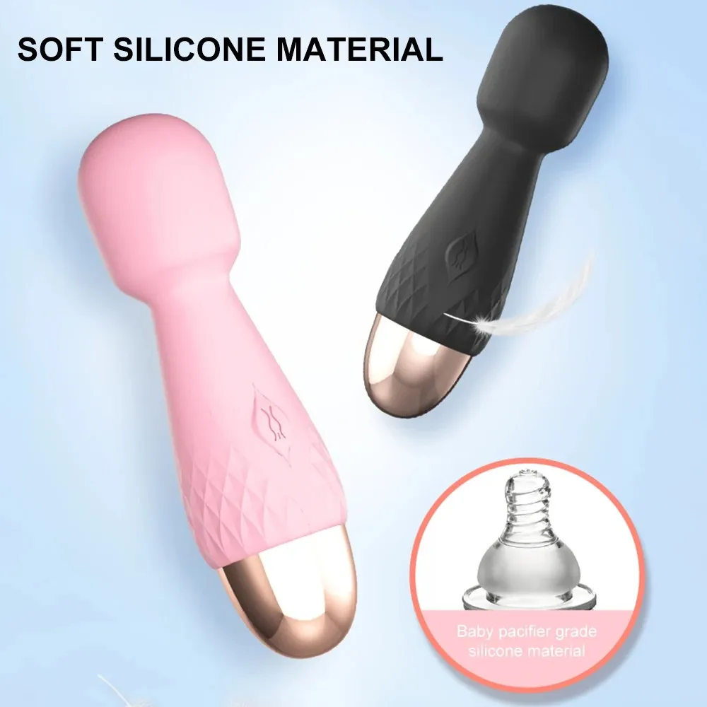 10-Frequency Mini Hidden USB Charging AV Wand Vibrator