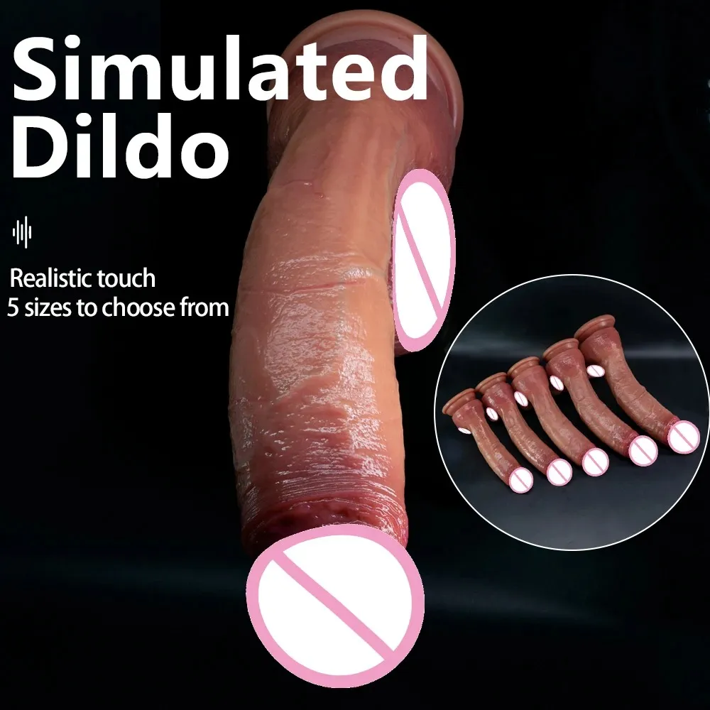 Highly Bendable Realistic Dildo With Testicles 5 Styles