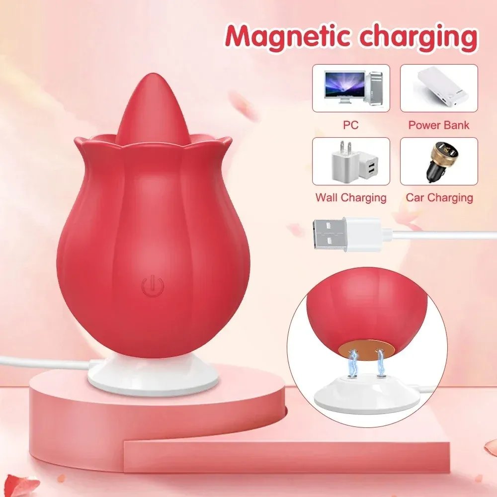 10 Levels Tongue-Licking Clitoral Vibrator & Breast Toy