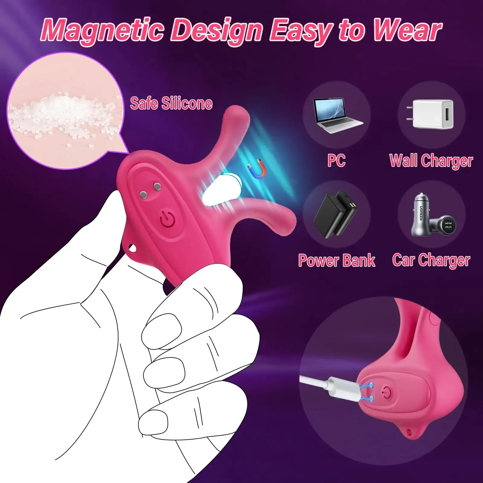9-Frequency Multi-Function Rabbit Ear Egg Vibrator Set