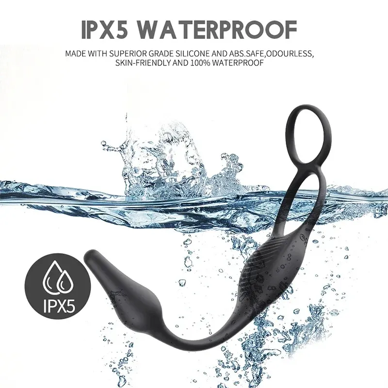 7-Level Dual Vibration Prostate Massager With Cock Ring