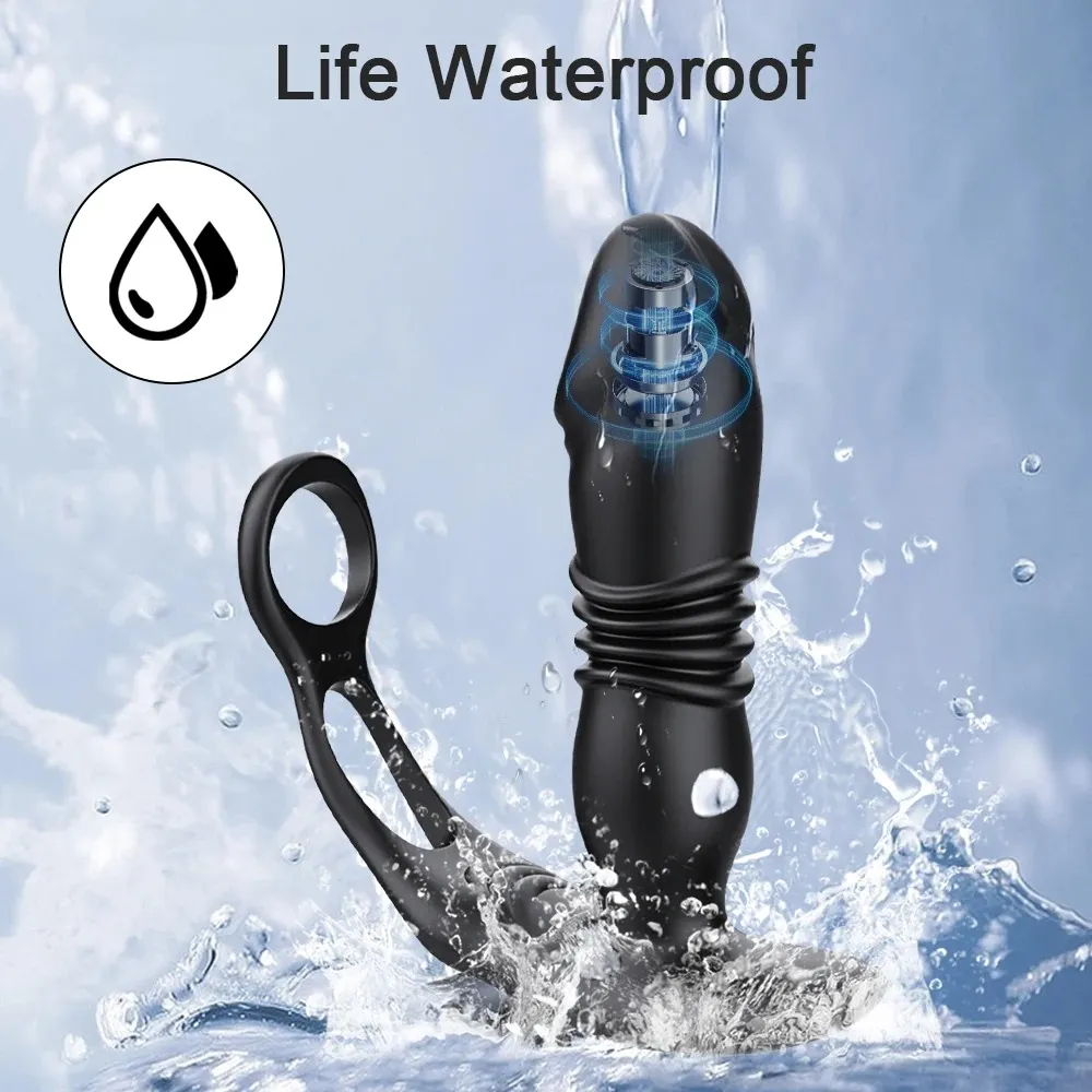 3In1 Vibration+Thrusting Prostate Massager With Cock Ring