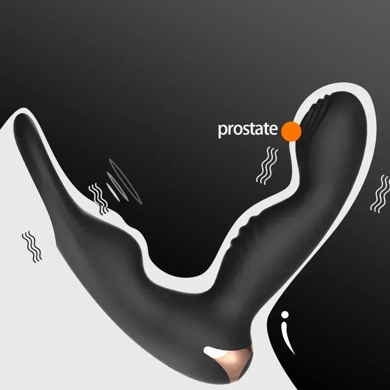 Integrated Cock Ring Prostate Massager One-Button Burst Mode