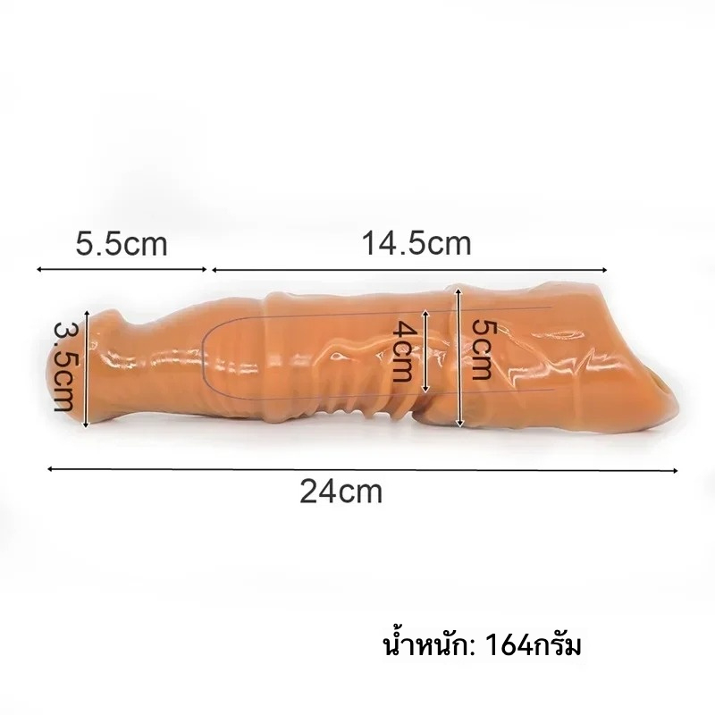 ปลอกเพิ่มขนาด ออกแบบตามหลักสรีรศาสตร์ ผิวด้านนอกแบบเกลียว ผิวด้านในแบบจุดนูน ฟังก์ชั่นล็อคการหลั่ง วัสดุ TPE|MTM-sextoyfunny
