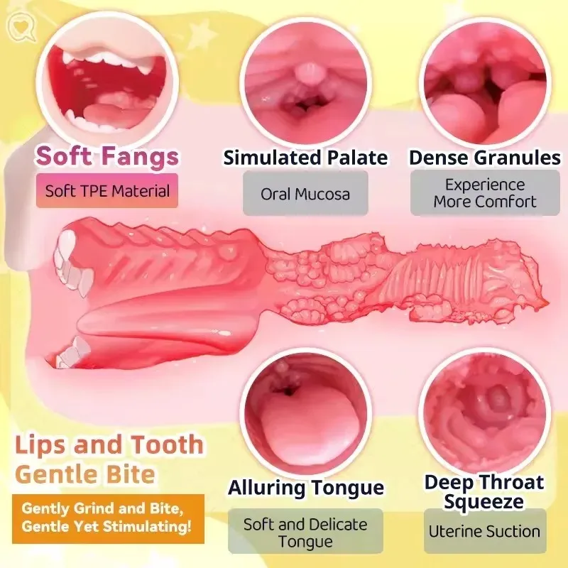 YUU Realistic Girl Mouth Teeth + Tongue + Throat NW 640g
