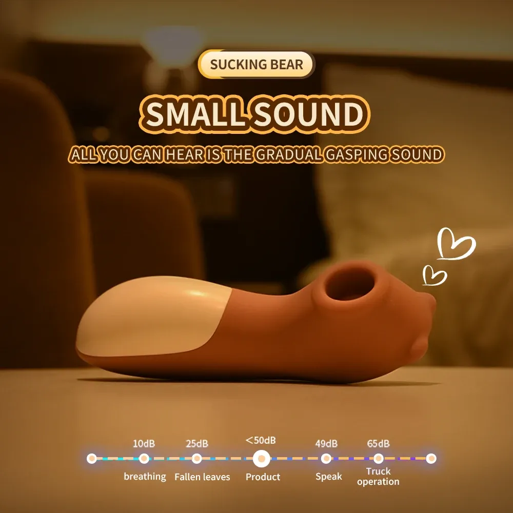 Cute Bear Shaped 10 Suction Frequencies Clitoral Vibrator