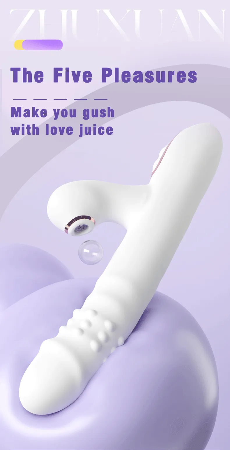 Realisic Penis Thrusting & Suction Zonal Control Vibrator
