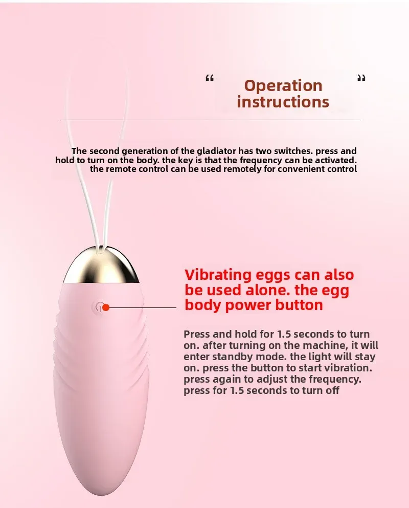 10 Frequencies Remote Control Heating Vibrating Egg