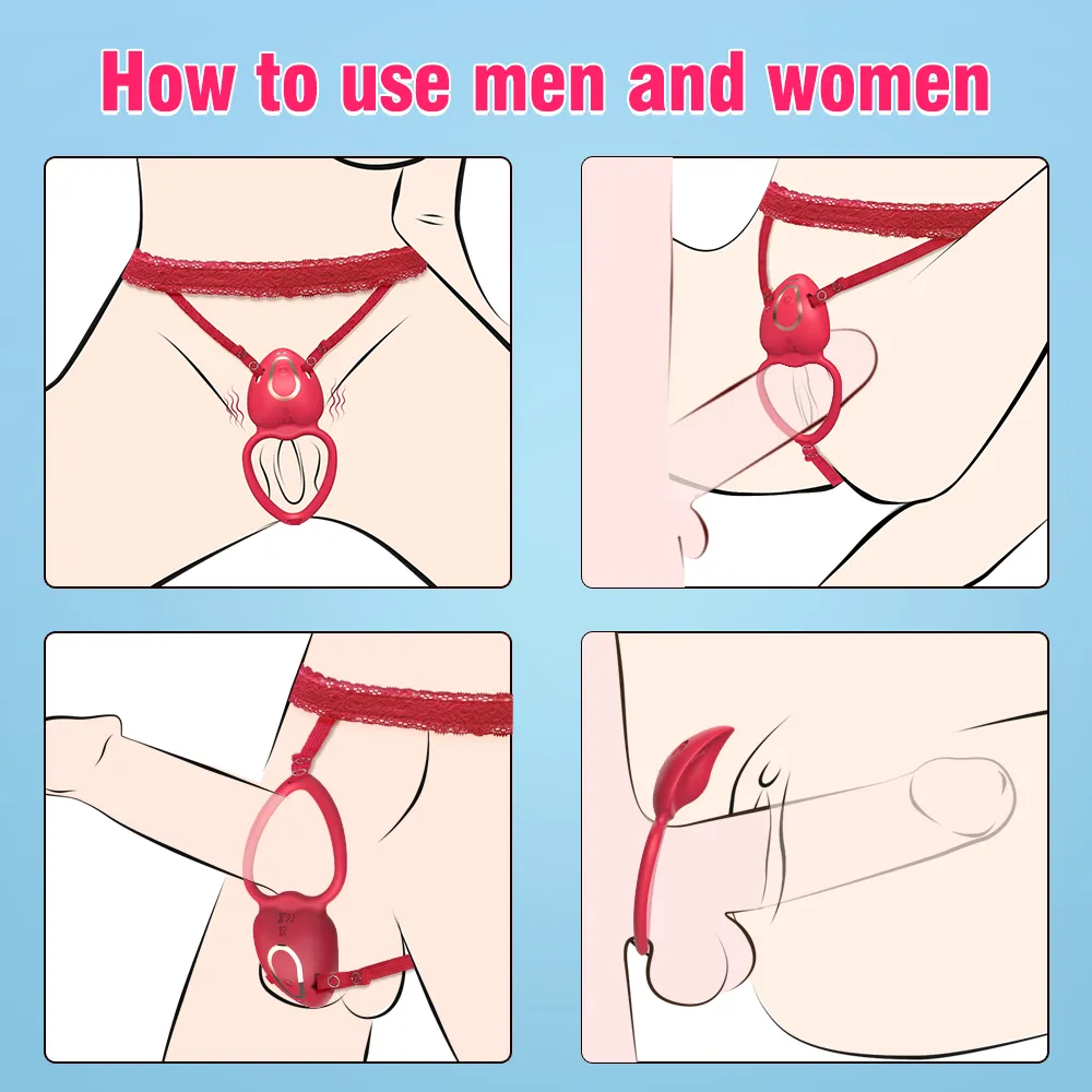 Couple Remote Control & APP Wearable Vibrator With Cock Ring