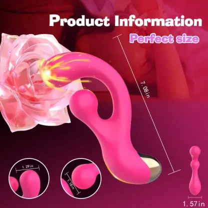Dual Large Round Head Shaped G-Spot & Clitoral Vibrator