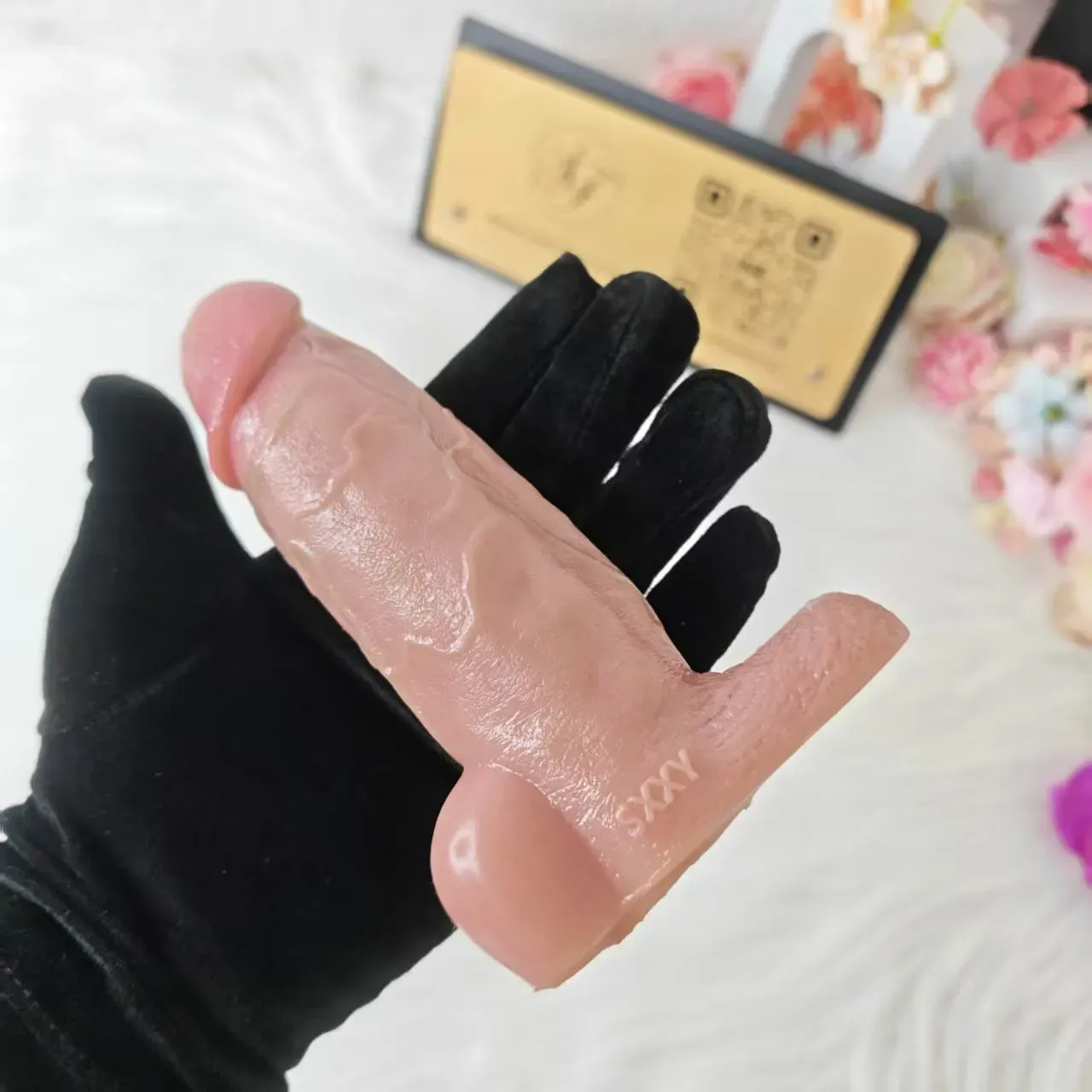 SXXY S8104 Platinum Silicone Simulated Penis Sleeve