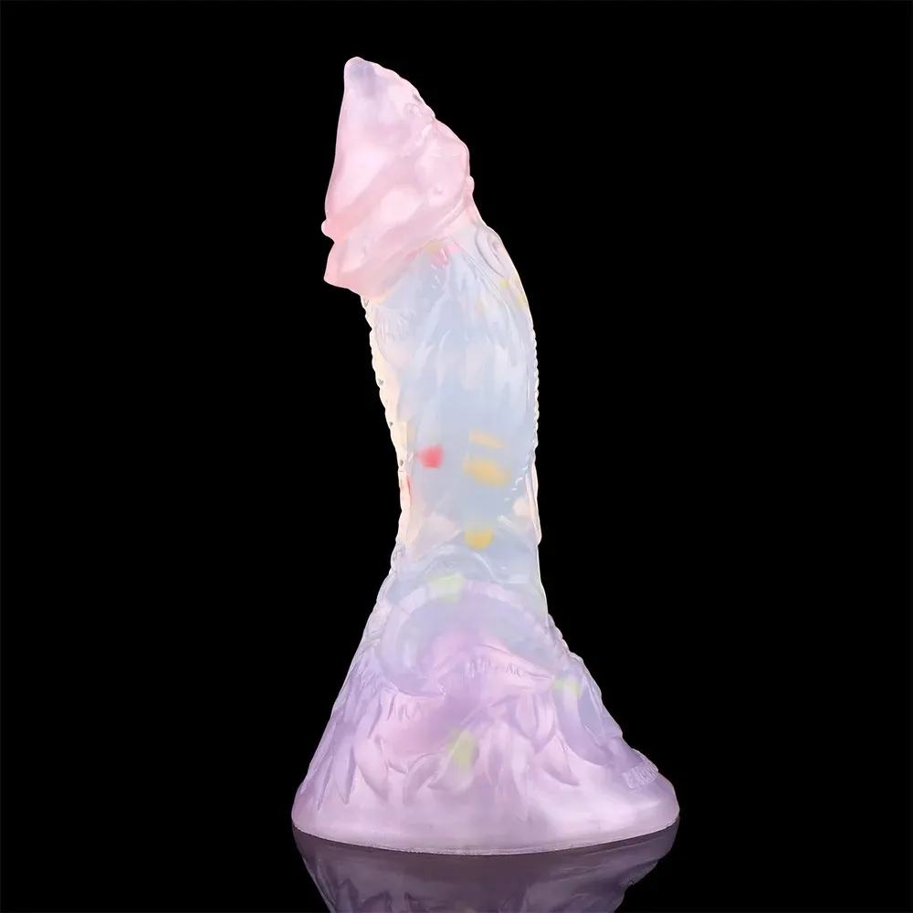 ELKKOST Thick Foreskin Octopus Sucker Base Fantasy Orc Dildo