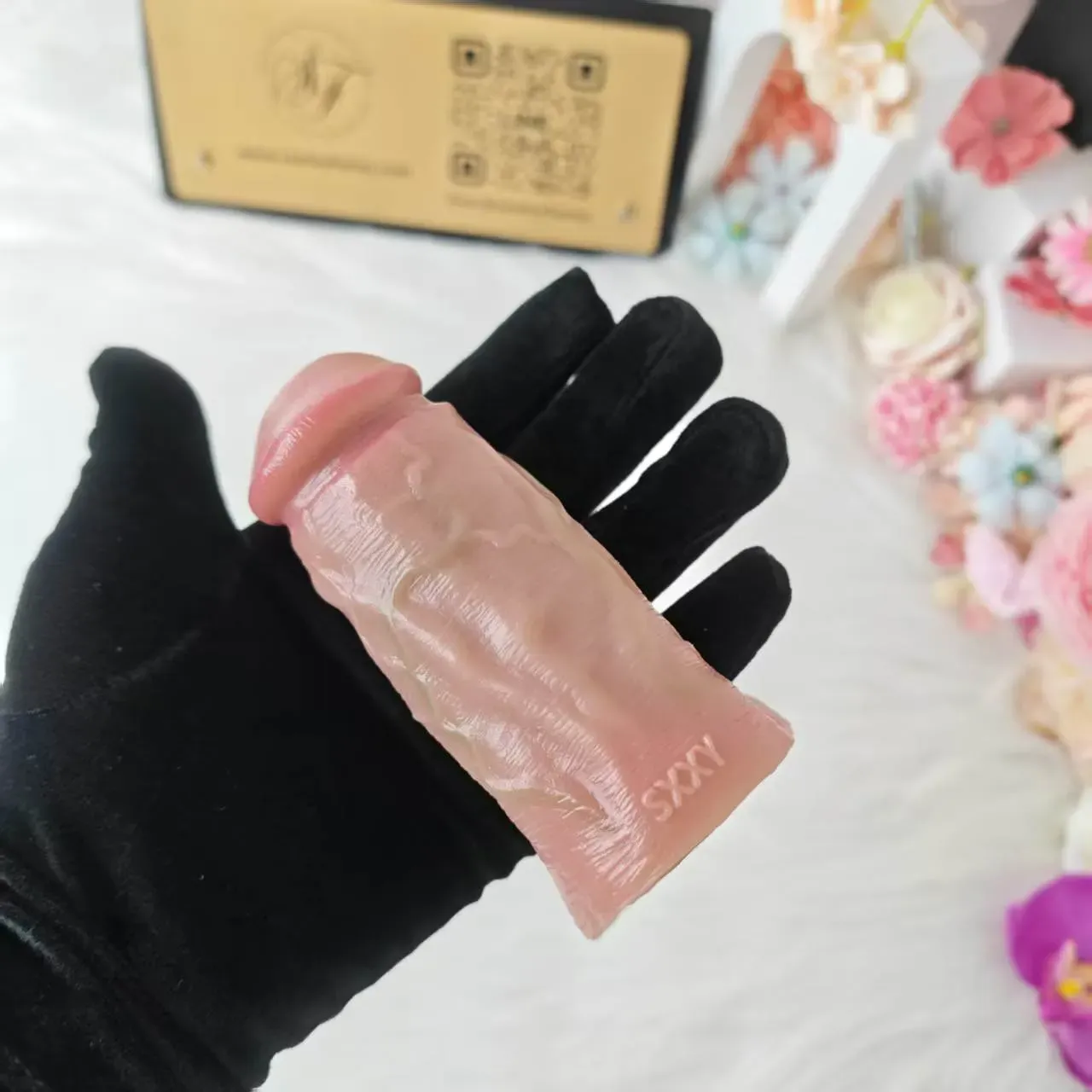 SXXY S8102 Platinum Silicone Simulated Penis Sleeve
