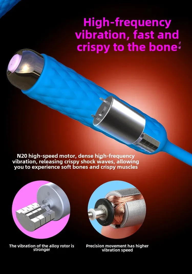 7 Frequencies, 3 Intensity Levels Silicone Urethral Sound
