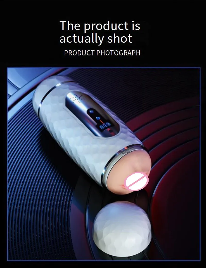 Realistic Vagina Heating Male Masturbator Dual Timing System