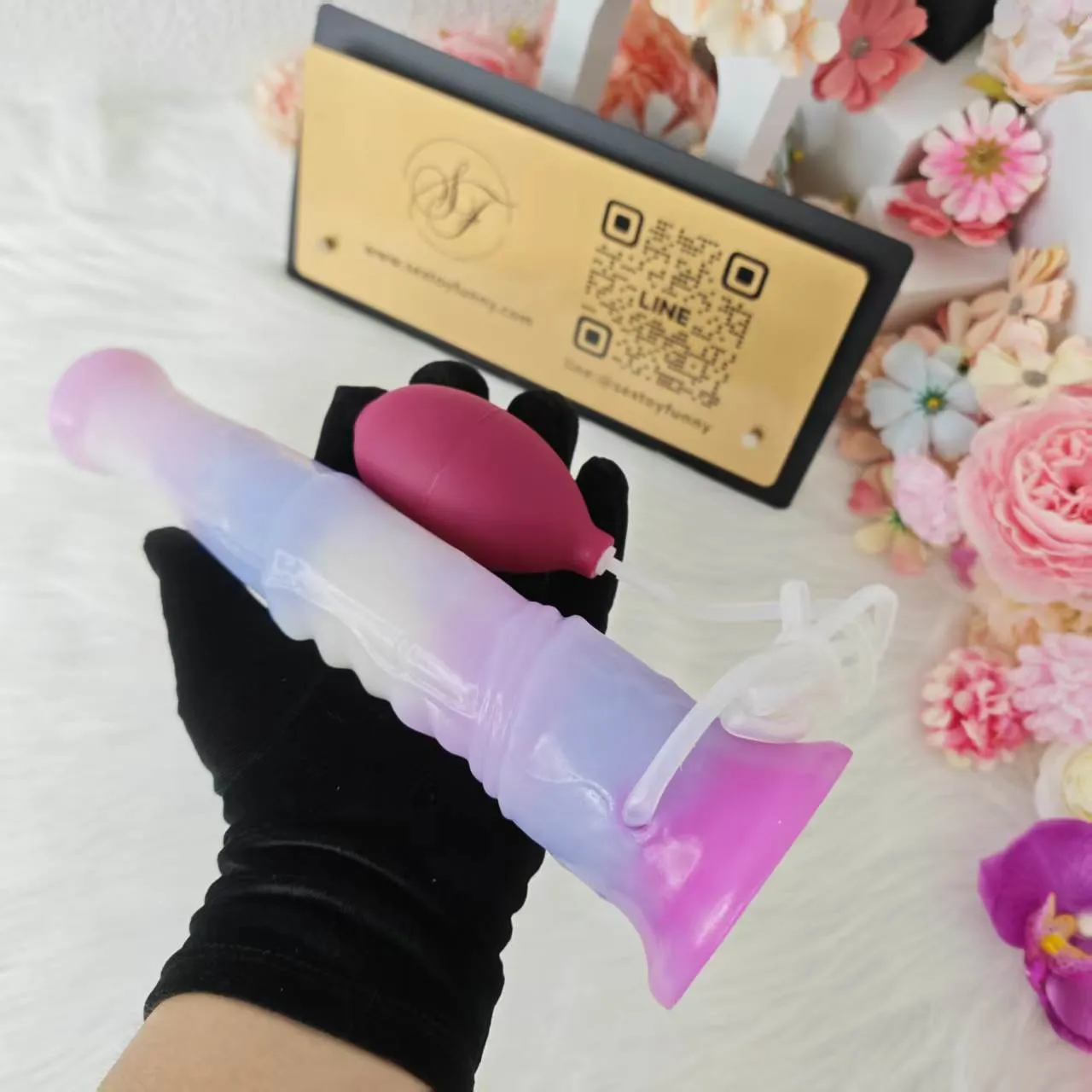YOCY Ejaculatable Fantasy Transparent Gradient Horse Dildo