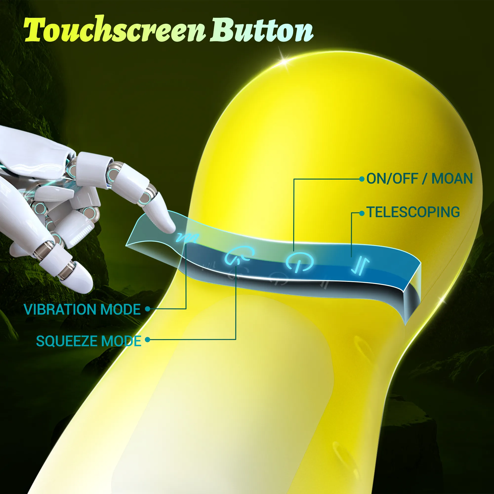 3 Motors Air Pressure Masturbator Touch-Sensitive Buttons