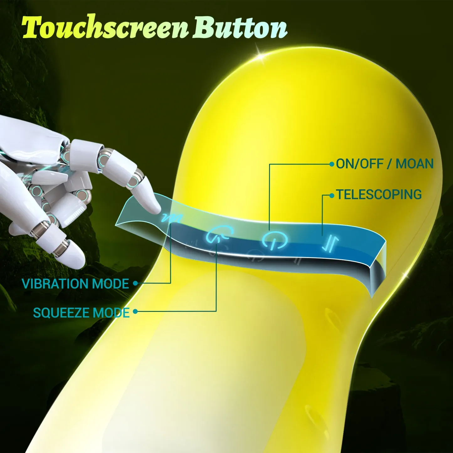 3 Motors Air Pressure Masturbator Touch-Sensitive Buttons