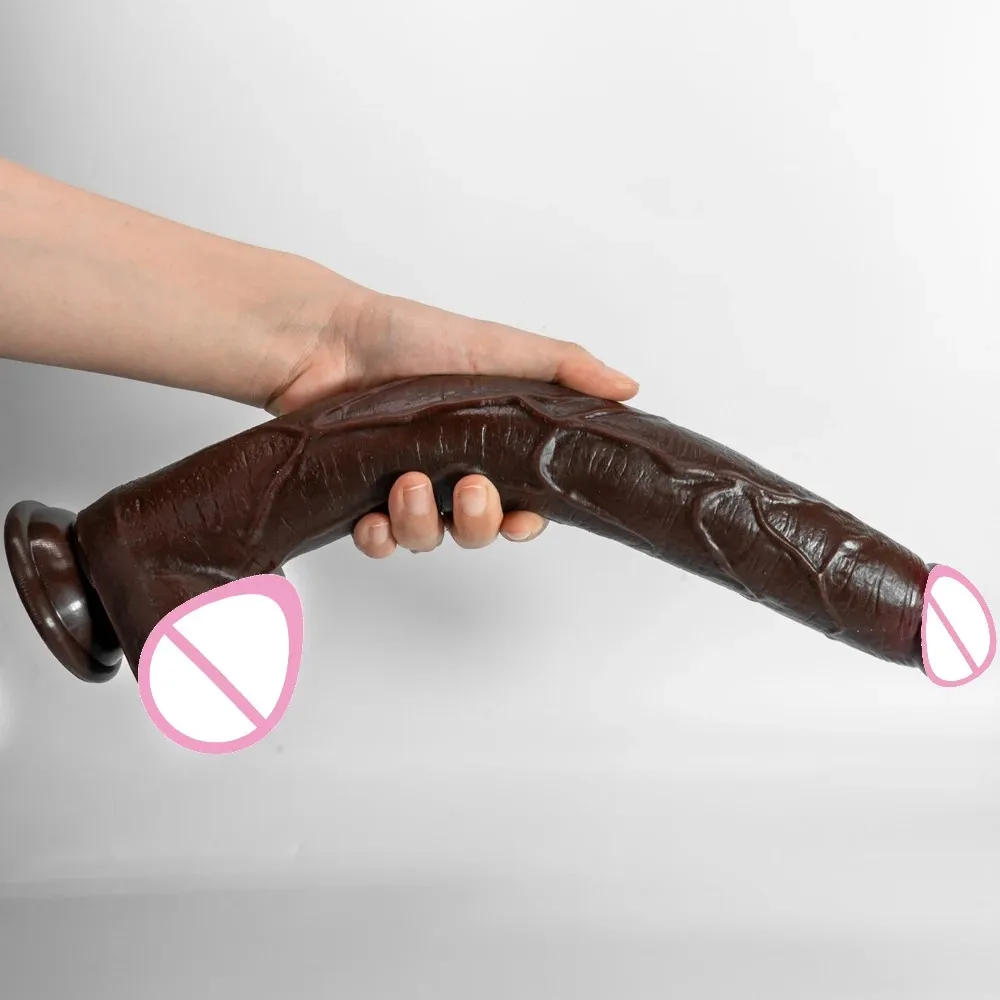 Black Extra-Long Liquid Silicone Dildo 3 Sizes Available