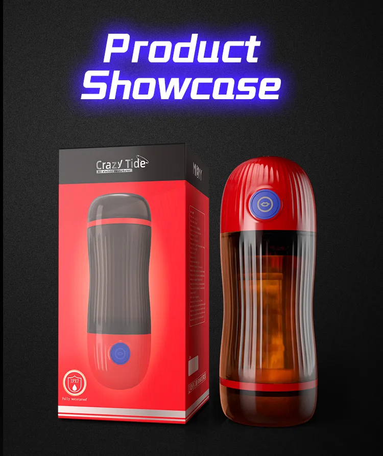 3 Speeds + 7 Frequencies Male Masturbator Dual-Button Control