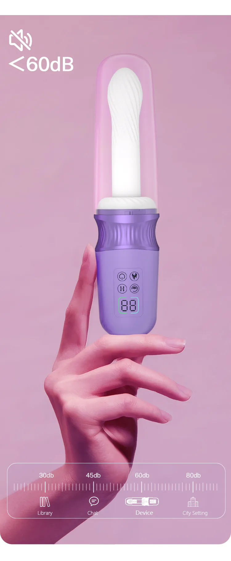 Thrusting & Vibrating APP Heating LCD Display Sex Machine