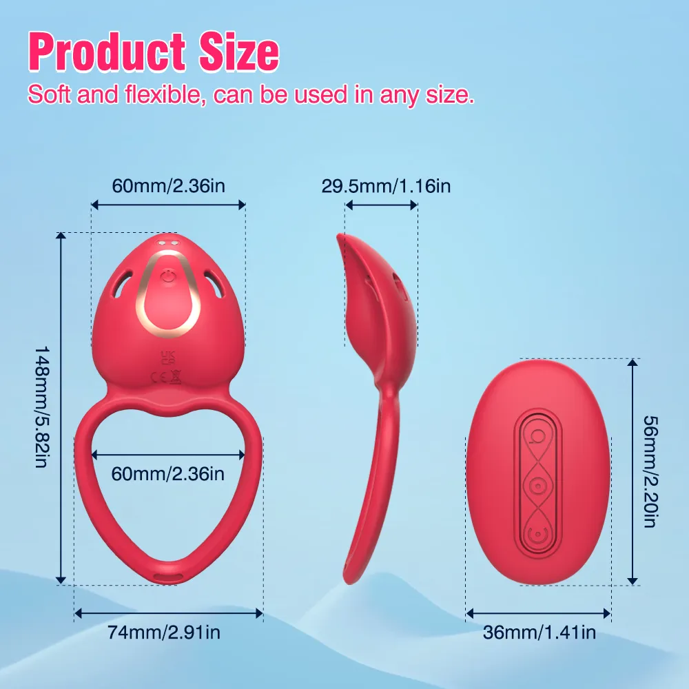 Couple Remote Control & APP Wearable Vibrator With Cock Ring