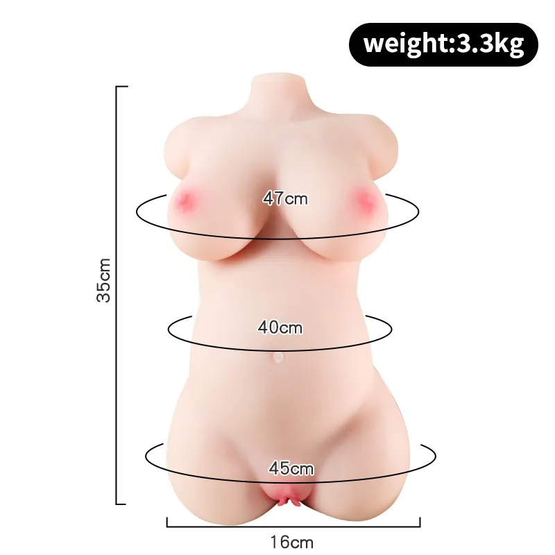 Realistic Vagina & Anus Full Breasts + Round Big Belly 3300g