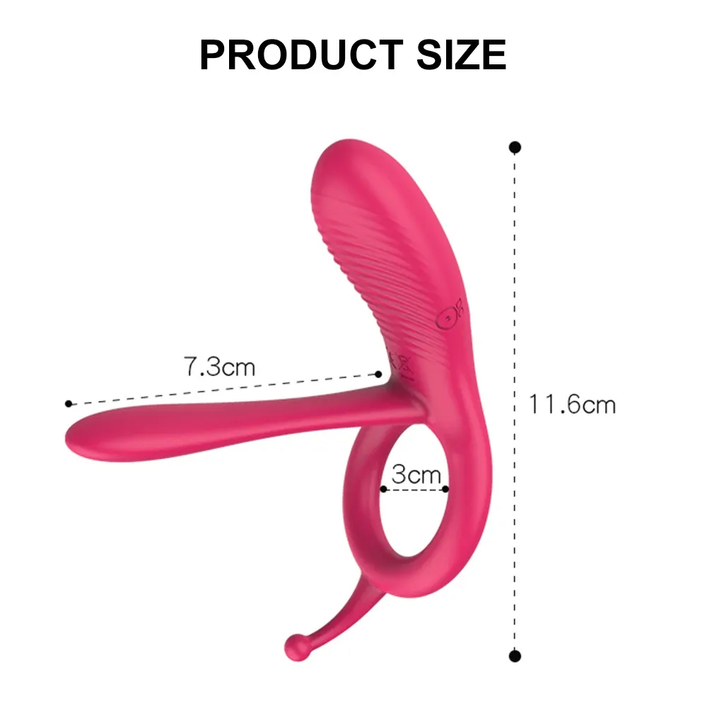 4In1 Multi-Functional Vibartor With Cock Ring For Couples