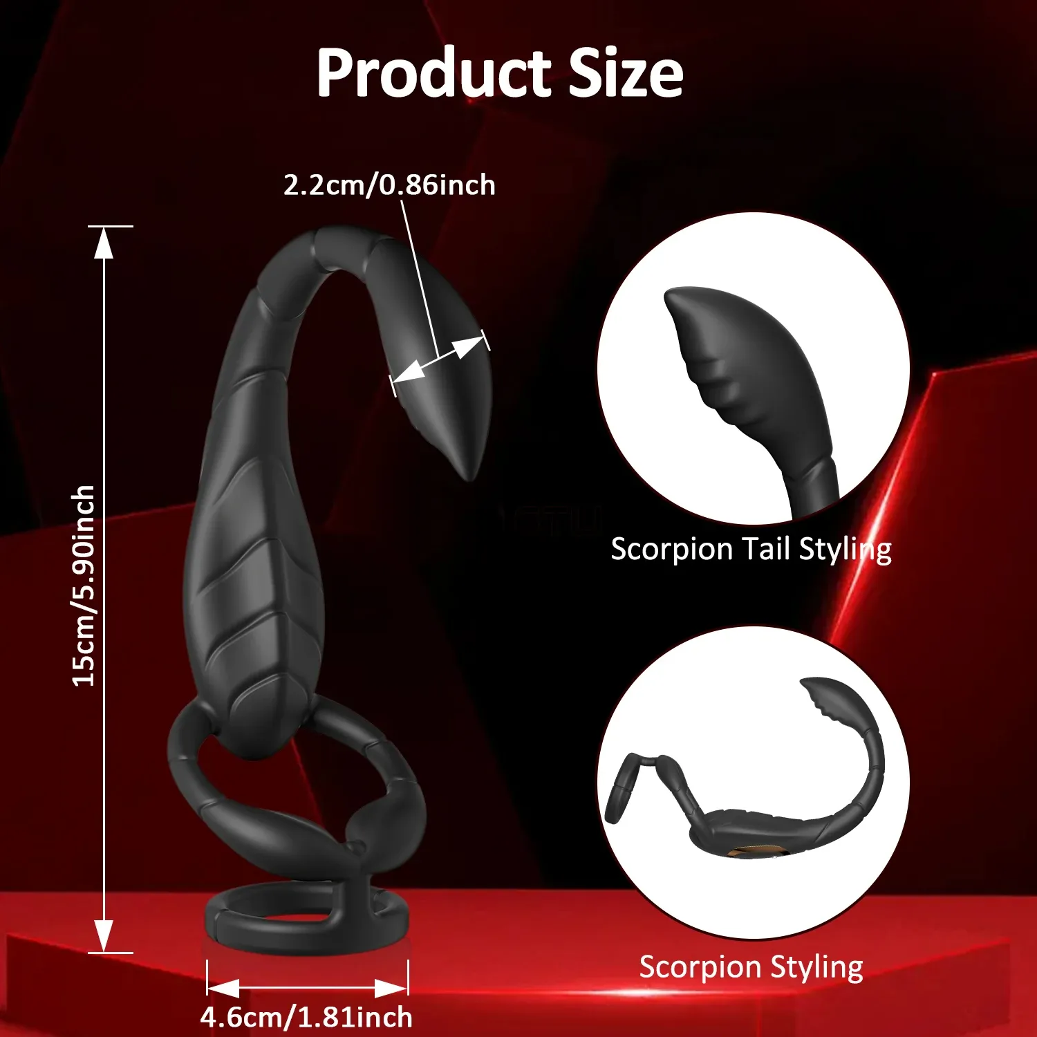 Scorpion-Shaped APP Prostate Massager Integrated Cock Ring