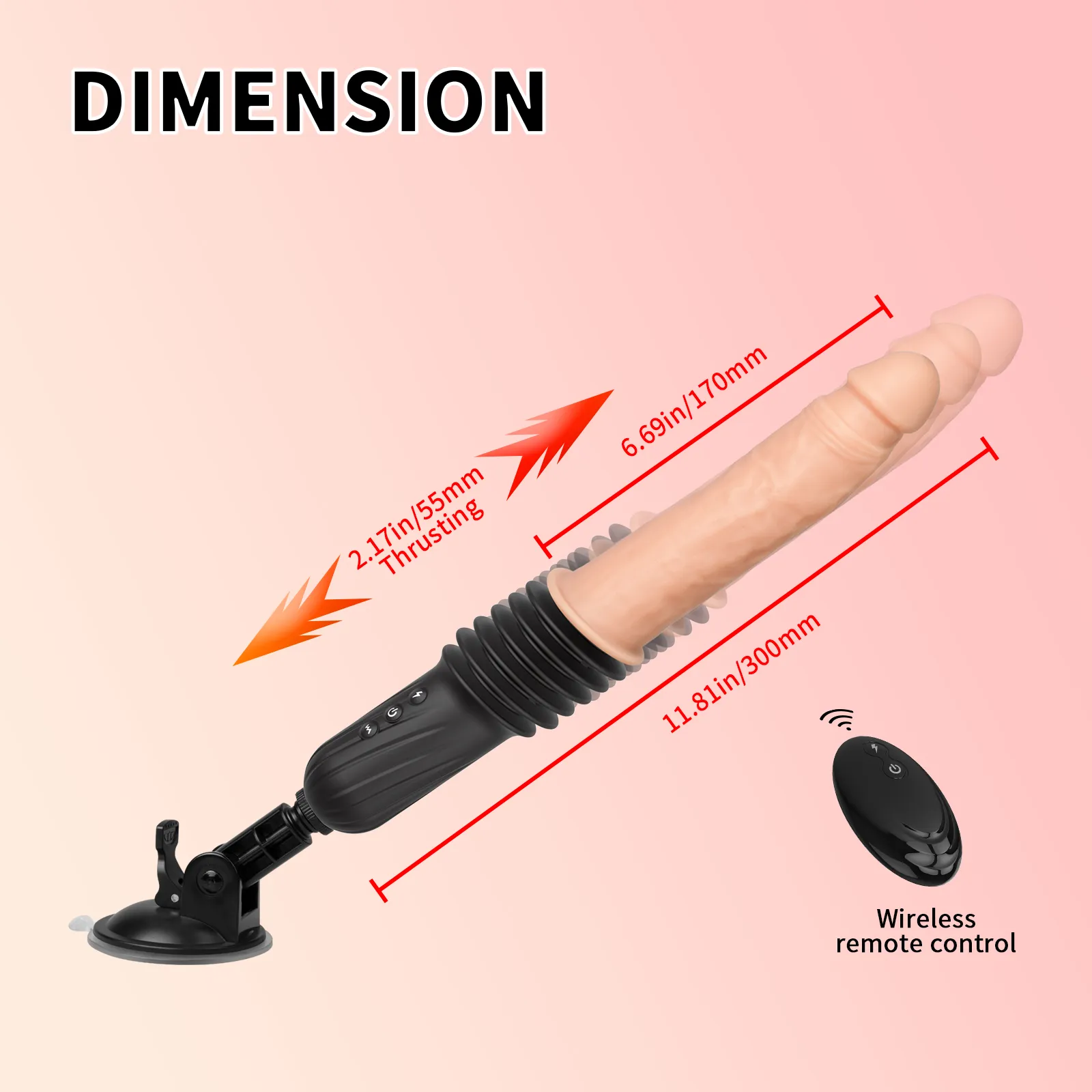 Remote Control Heating & Thrusting & Vibrating Sex Machine