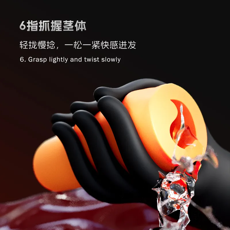 2-In-1 10 Squeezing Male Masturbator Integrated Body Design