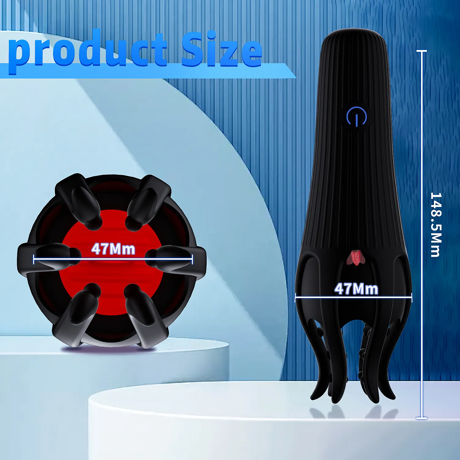 2 In 1 Male Masturbator Simulated Tongue + 6 Tentacles
