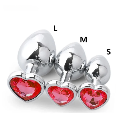 W6500ปลั๊กทวาร รูปหัวใจ วัสดุโลหะ มีหลายสีและหลายรุ่นให้เลือก