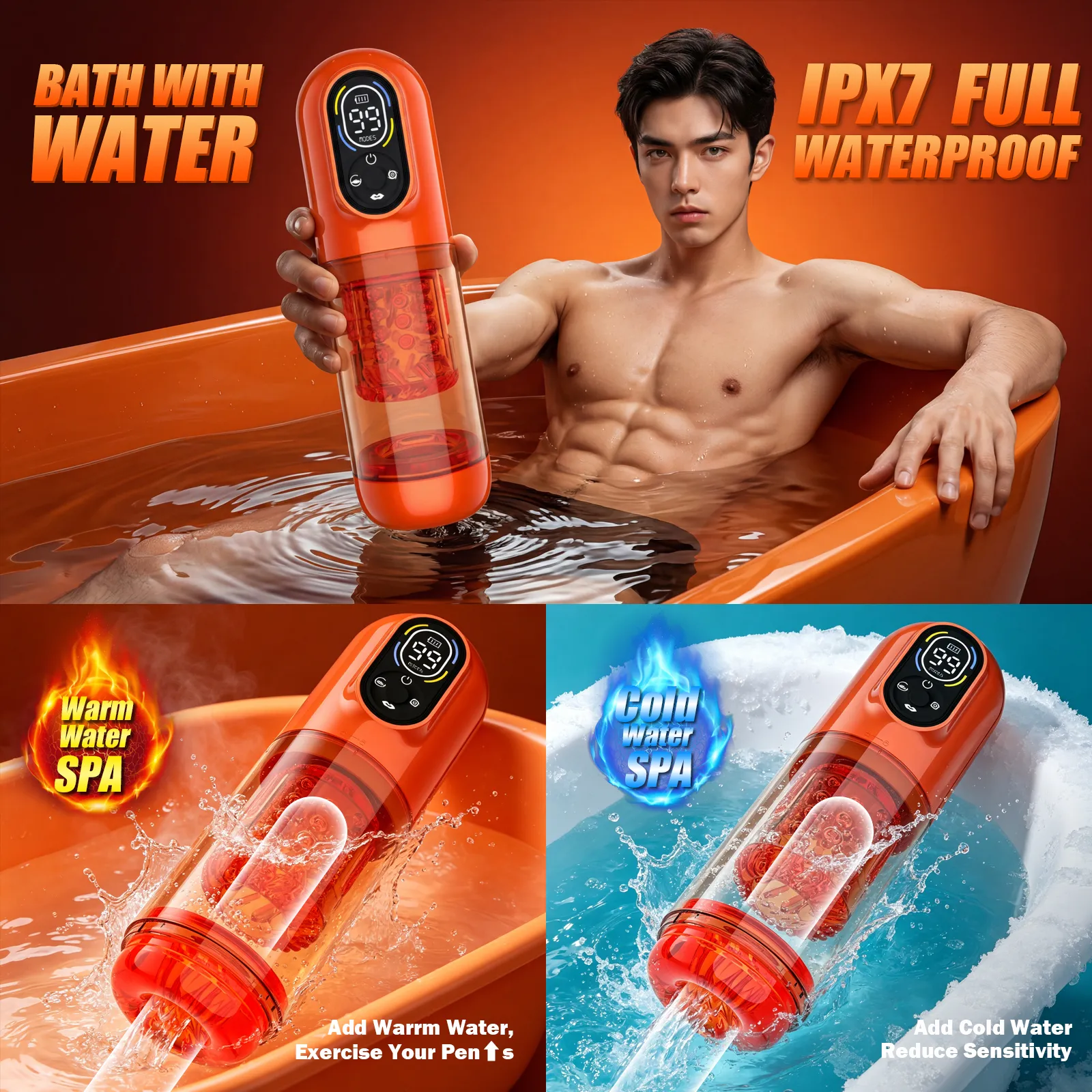 APP จิ๋มกระป๋องออโต้ ขยับหมุนดูดสั่น, หน้าจอแสดงผลดิจิตอล