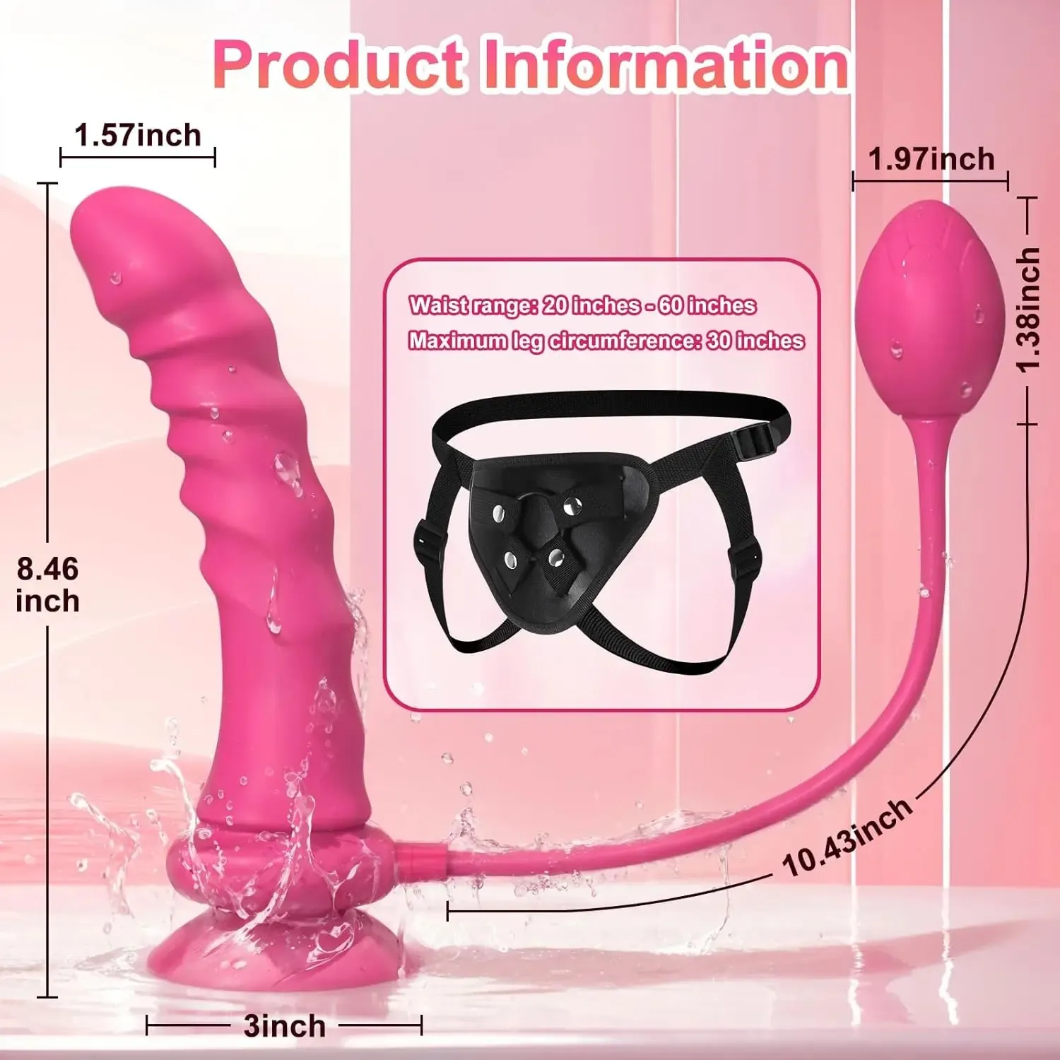 9 Frequencies APP Strap On Dildo With Anal Plug Harness Kit