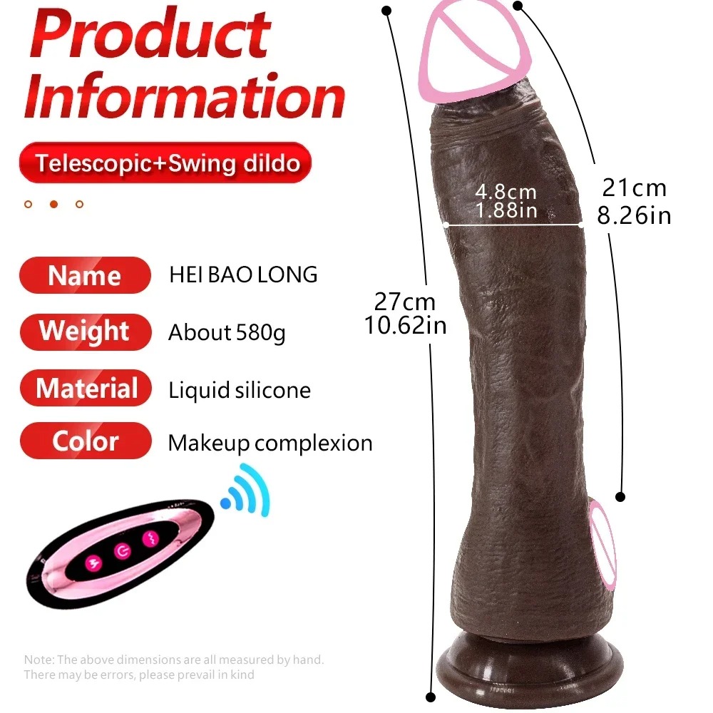Extra-Long Heated 9 Frequencies Thrusting Realistic Dildo
