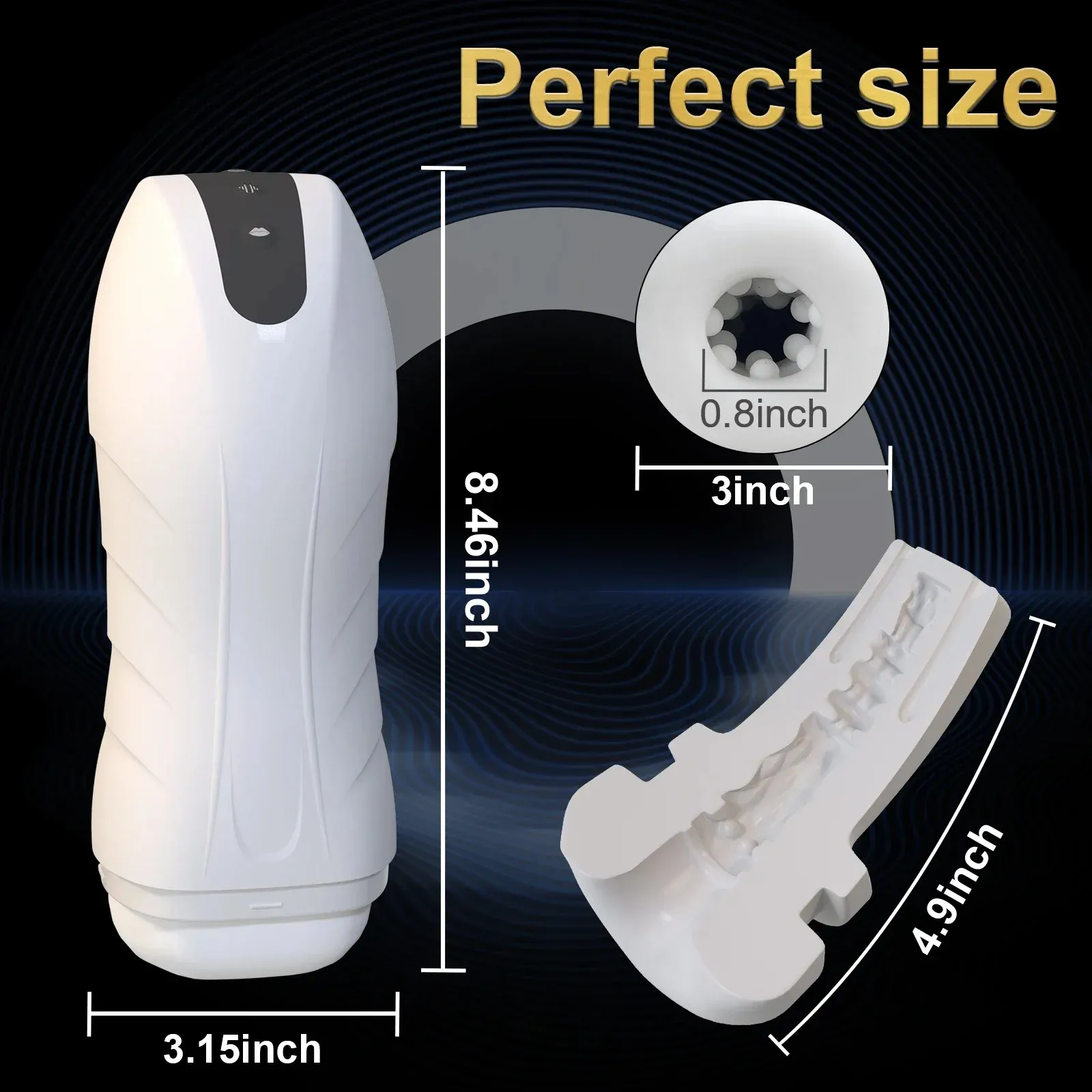 Extra-Thick Silicone Male Masturbator Suction + Vibration
