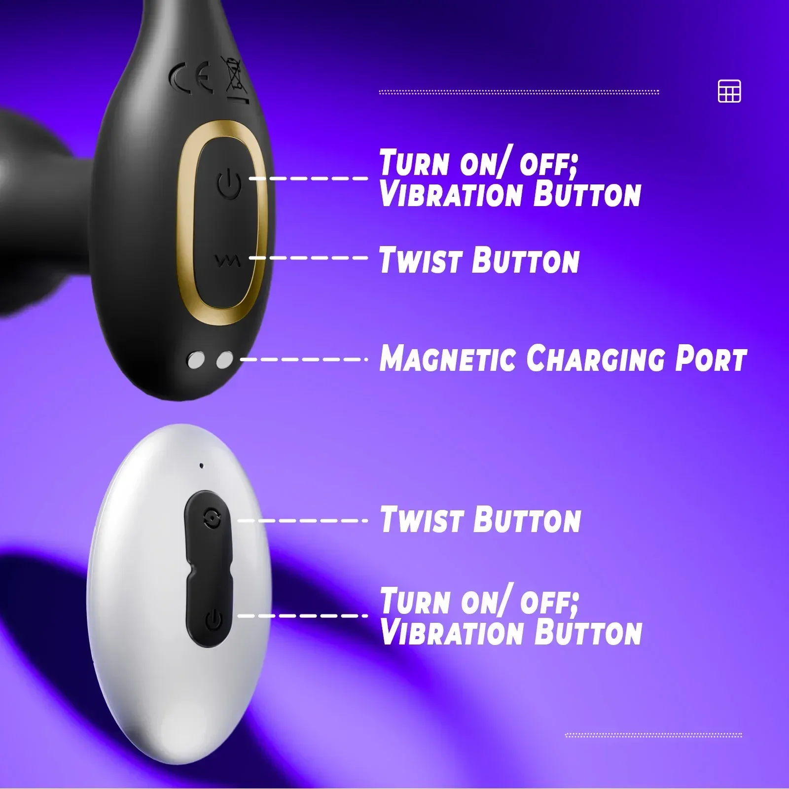 Remote Control Prostate Massager & Anal Vibrator IPX6