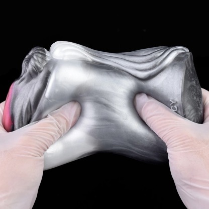 W5609未定价จิ๋มสัตว์เทียม ช่องทางคู่สมจริง ออกแบบตามอวัยวะเพศม้าตัวเมีย วัสดุซิลิโคนเหลว