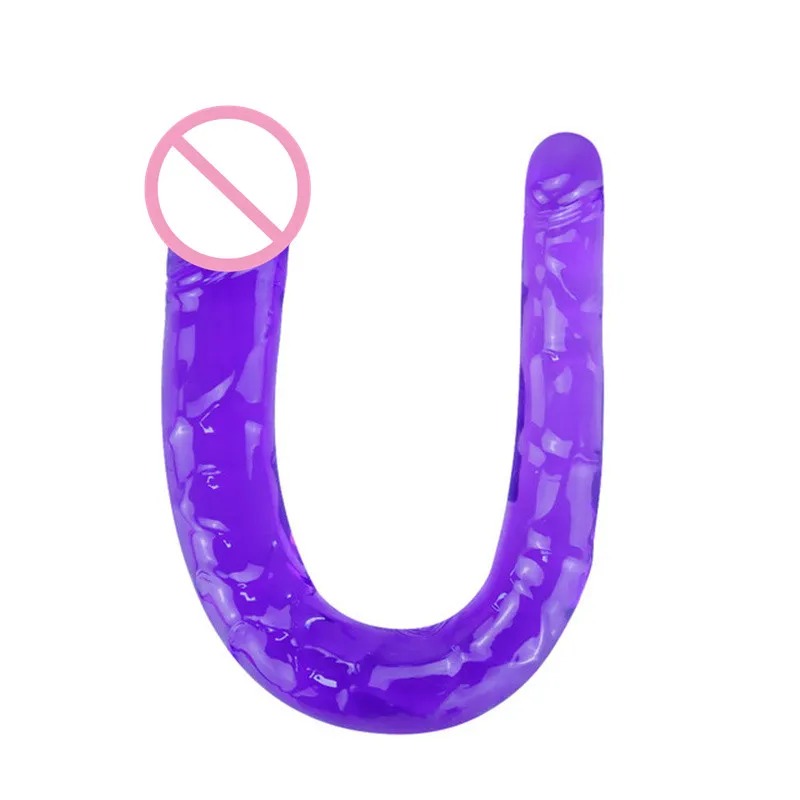 W4112未定价ควยปลอม หัวใหญ่หัวเล็ก สีคริสตัล ออกแบบยาวพิเศษ วัสดุ TPE