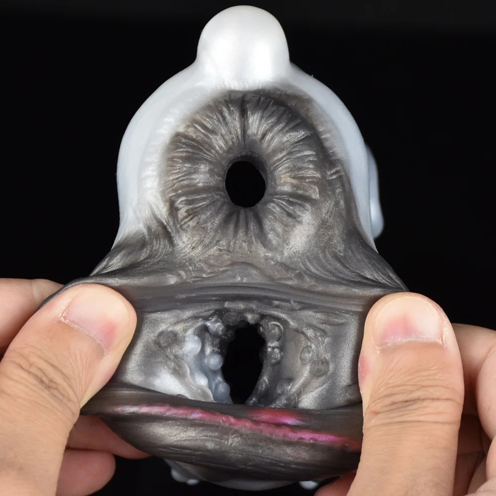 W5605未定价จิ๋มสัตว์เทียม ช่องทางคู่สมจริง จำลองอวัยวะเพศวัว วัสดุซิลิโคนเหลว