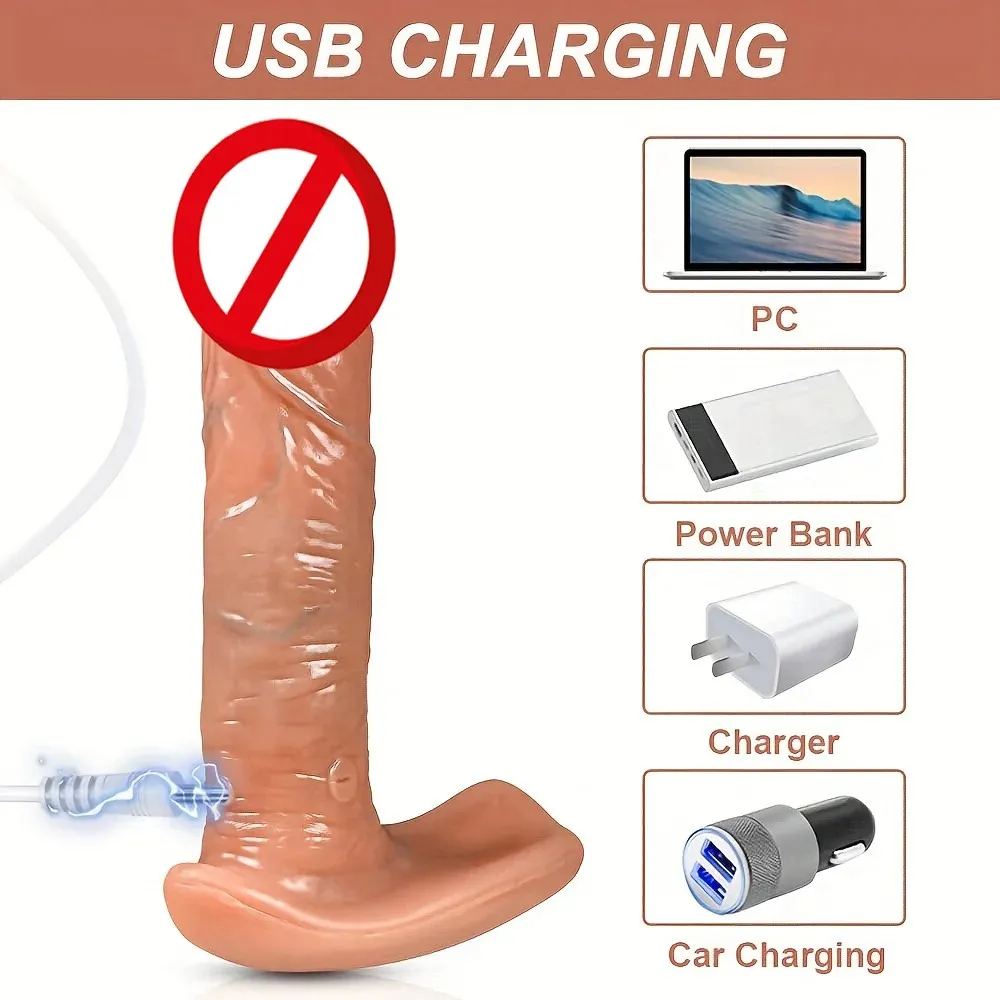Thrusting&Vibrating Remote Control Wearable Realistic Dildo