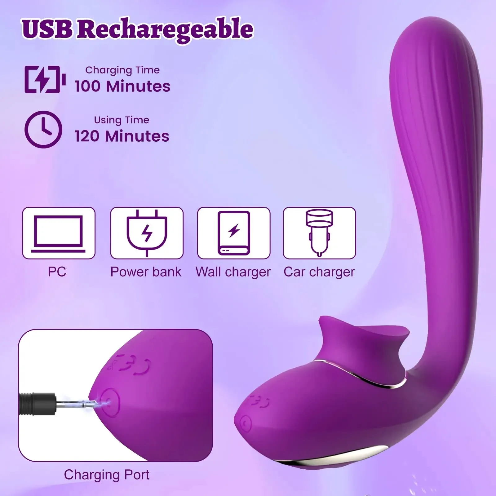 Electroplated Finish Independent Control Dual Vibrator