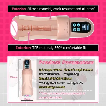 Automatic Realistic Vagina Masturbators 4-Slot Breathable