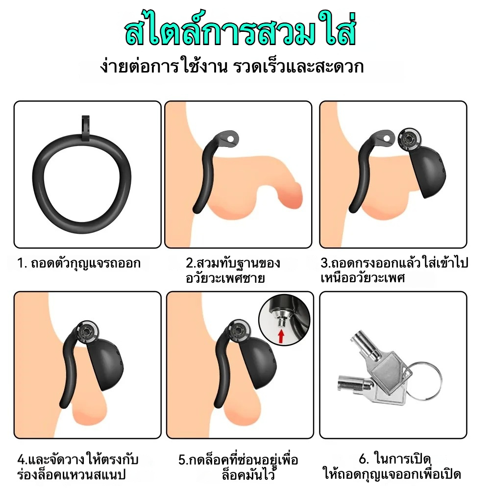 W0545 ล็อคท่อปัสสาวะ มุมกว้างสวมใส่ล่องหนรูระบายหลายช่องล็อคแบบพิเศษ