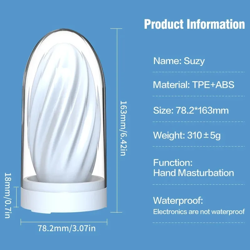Heating Male Masturbator Adjust Suction By Pressing