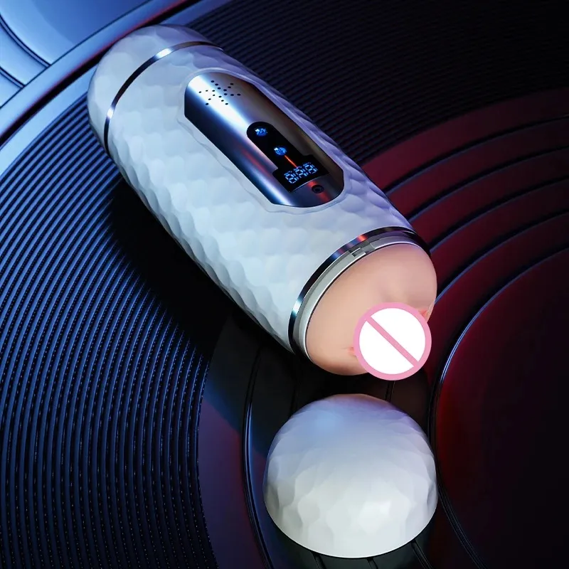 Realistic Vagina Heating Male Masturbator Dual Timing System