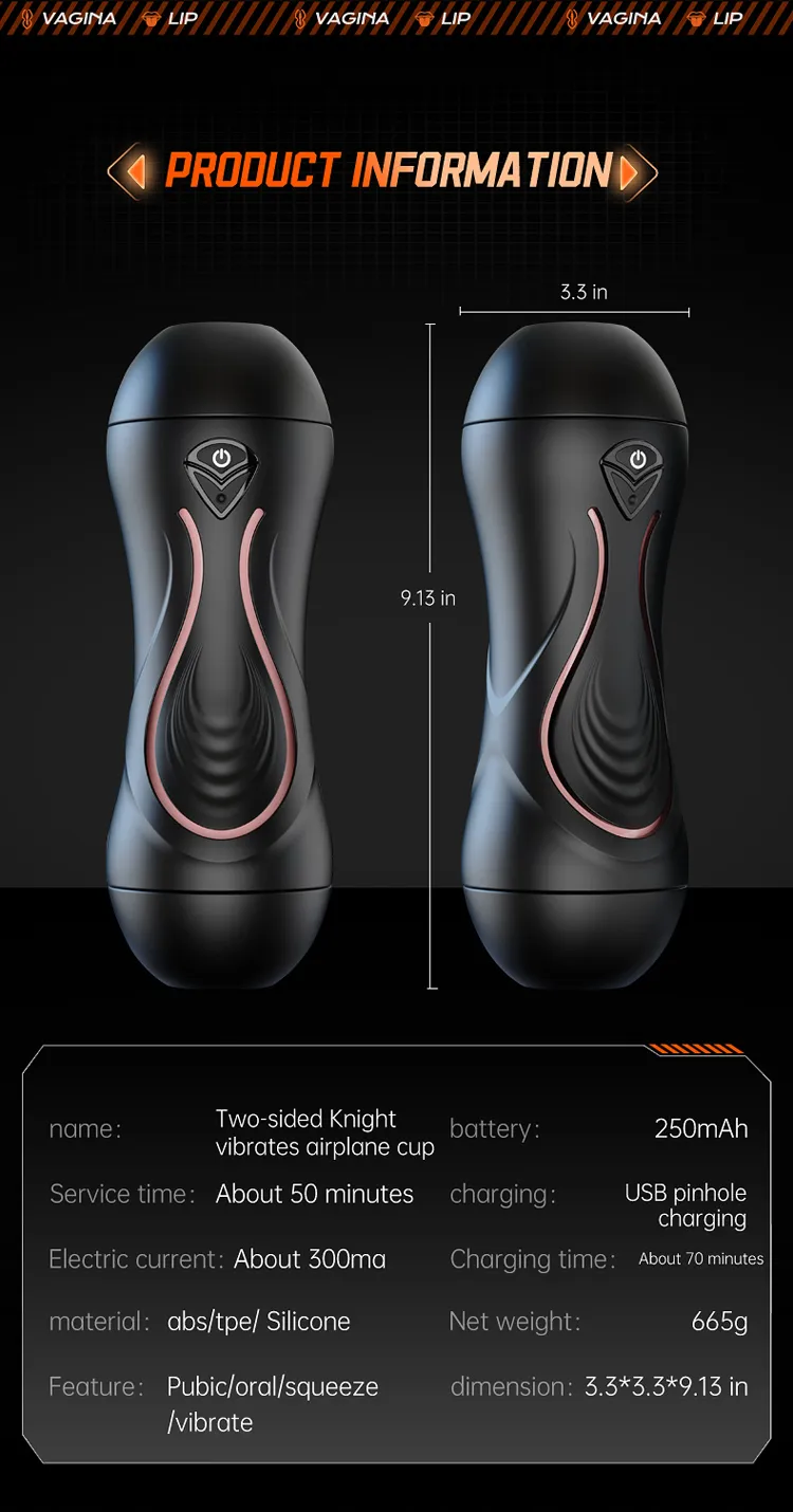 APP Automatic Male Masturbator Dual-Head Vagina & Mouth
