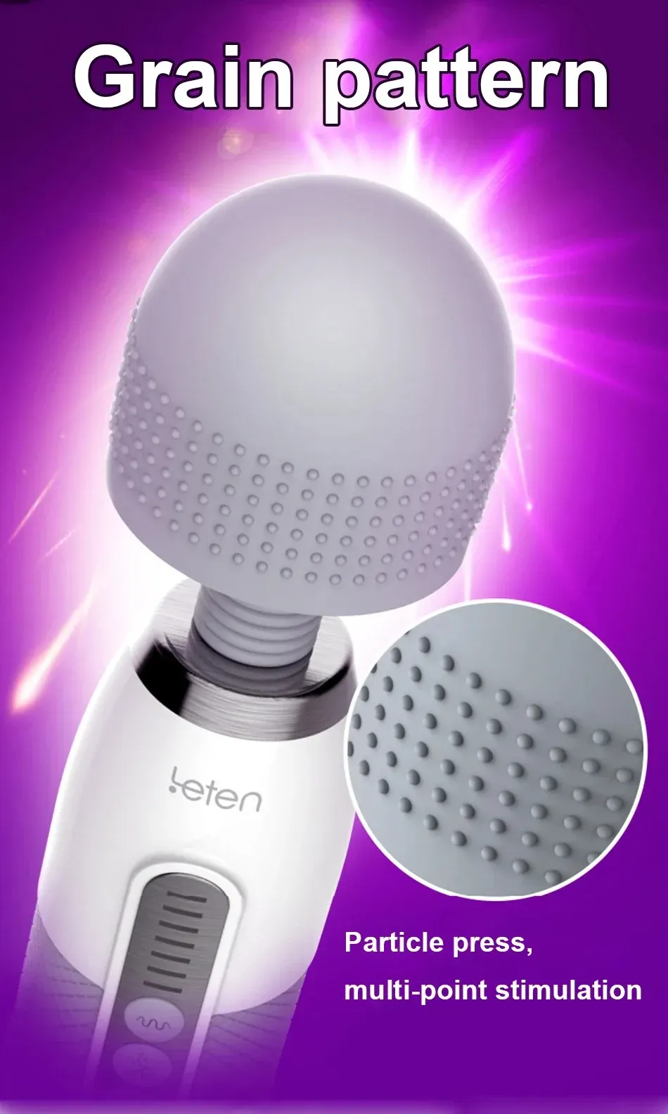 7 Speeds 10 Frequencies LED Display Heating AV Wand Vibrator